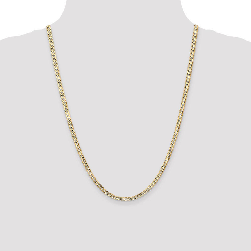 10K 3.8mm Open Concave Curb Chain 10K (10LCR100-24)