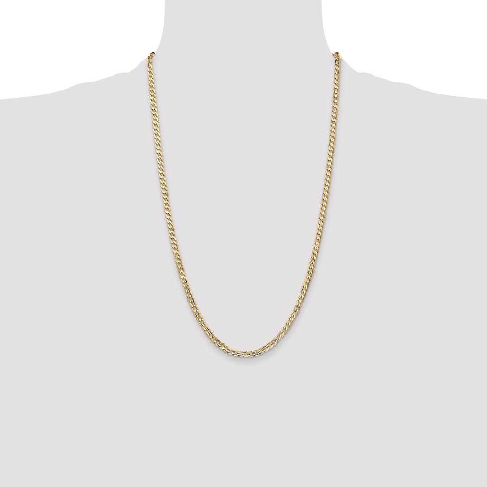10K 3.8mm Open Concave Curb Chain 10K (10LCR100-26)