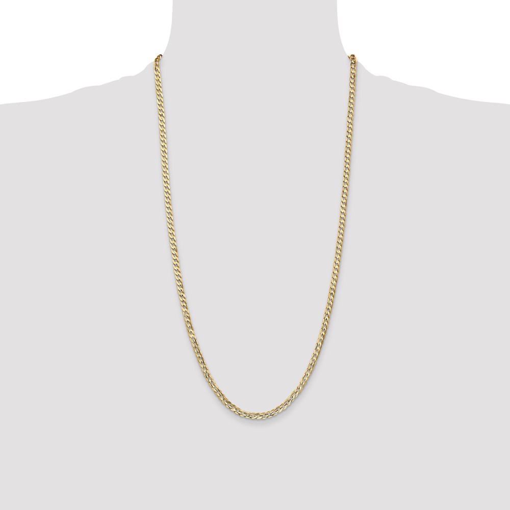10K 3.8mm Open Concave Curb Chain 10K (10LCR100-28)