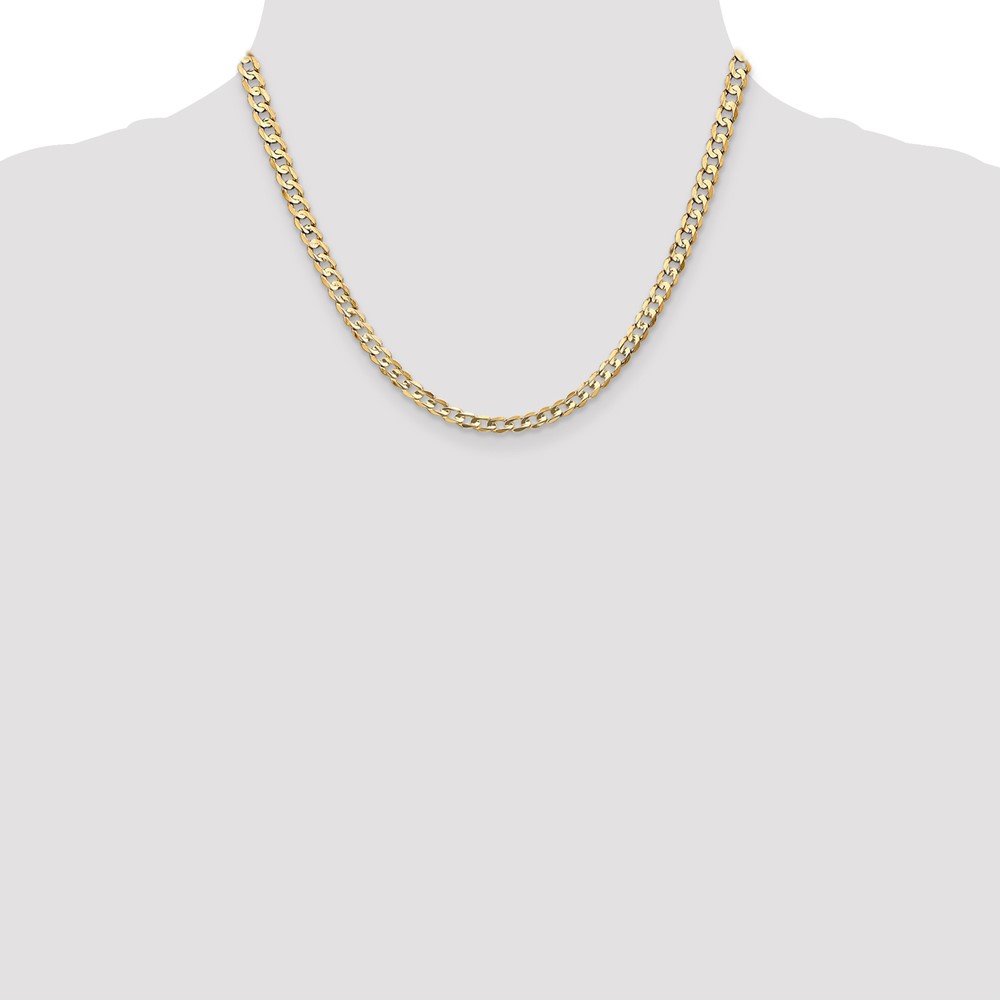 10K 4.5mm Open Concave Curb Chain 10K (10LCR120-18)