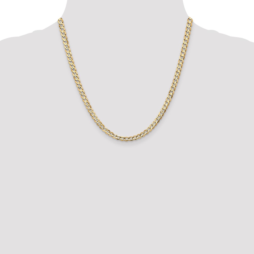 10K 4.5mm Open Concave Curb Chain 10K (10LCR120-20)