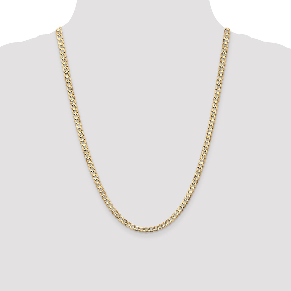 10K 4.5mm Open Concave Curb Chain 10K (10LCR120-24)