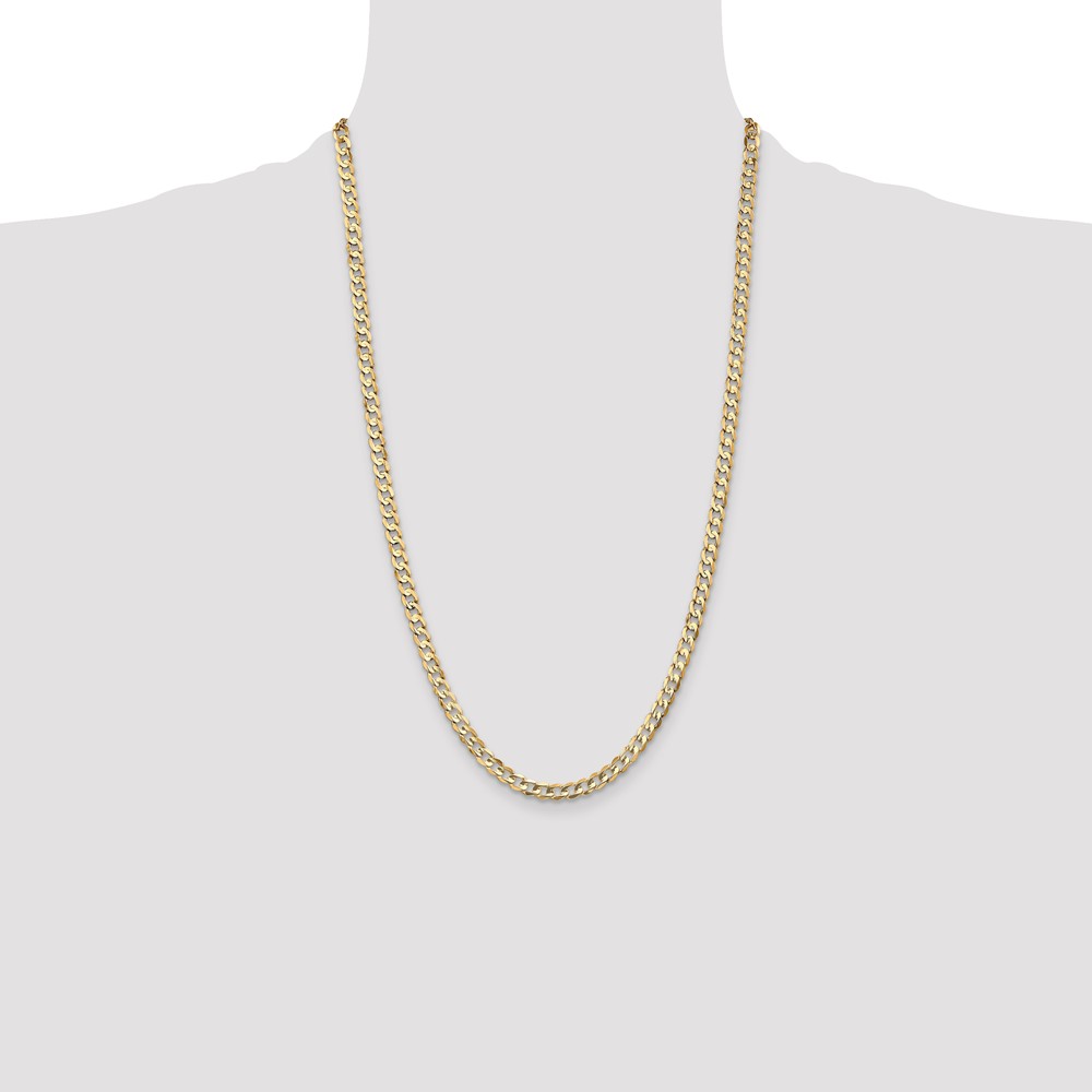 10K 4.5mm Open Concave Curb Chain 10K (10LCR120-26)