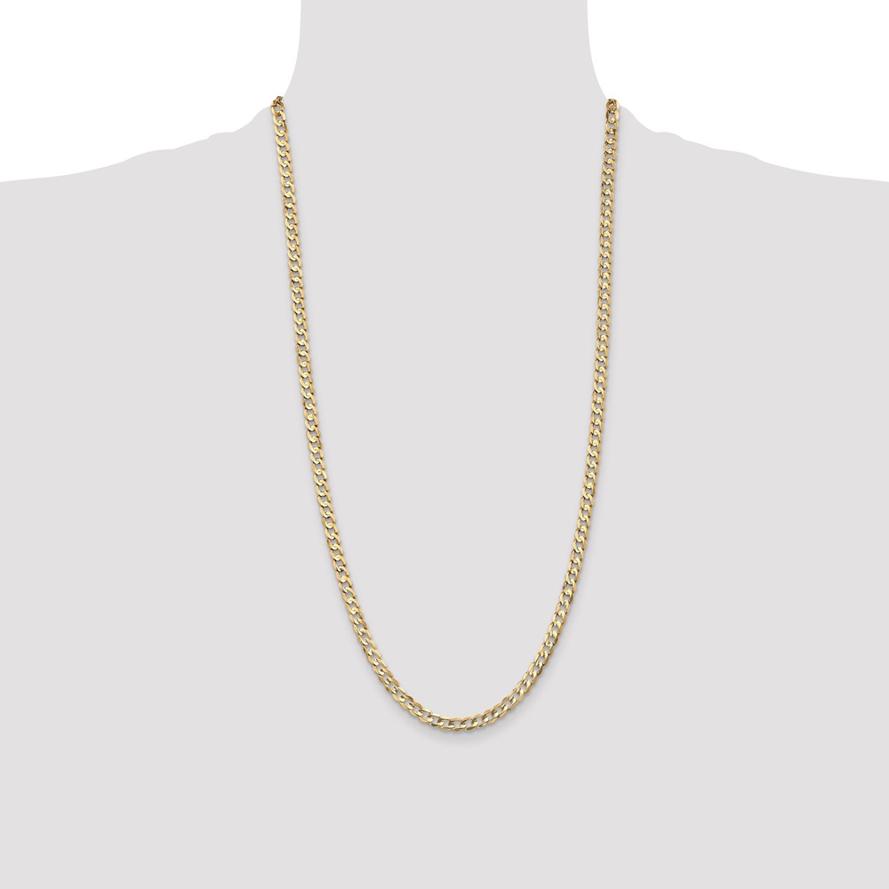 10K 4.5mm Open Concave Curb Chain 10K (10LCR120-28)