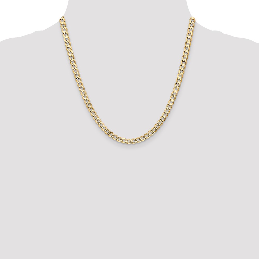 10K 5.25mm Open Concave Curb Chain 10K (10LCR140-20)