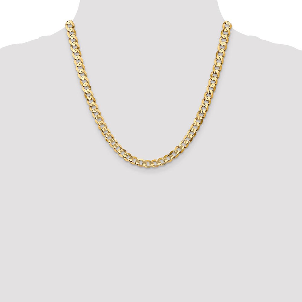 10K 6.75mm Open Concave Curb Chain 10K (10LCR180-20)