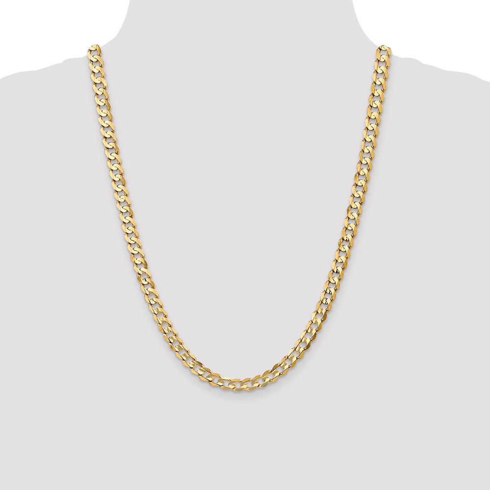 10K 6.75mm Open Concave Curb Chain 10K (10LCR180-24)