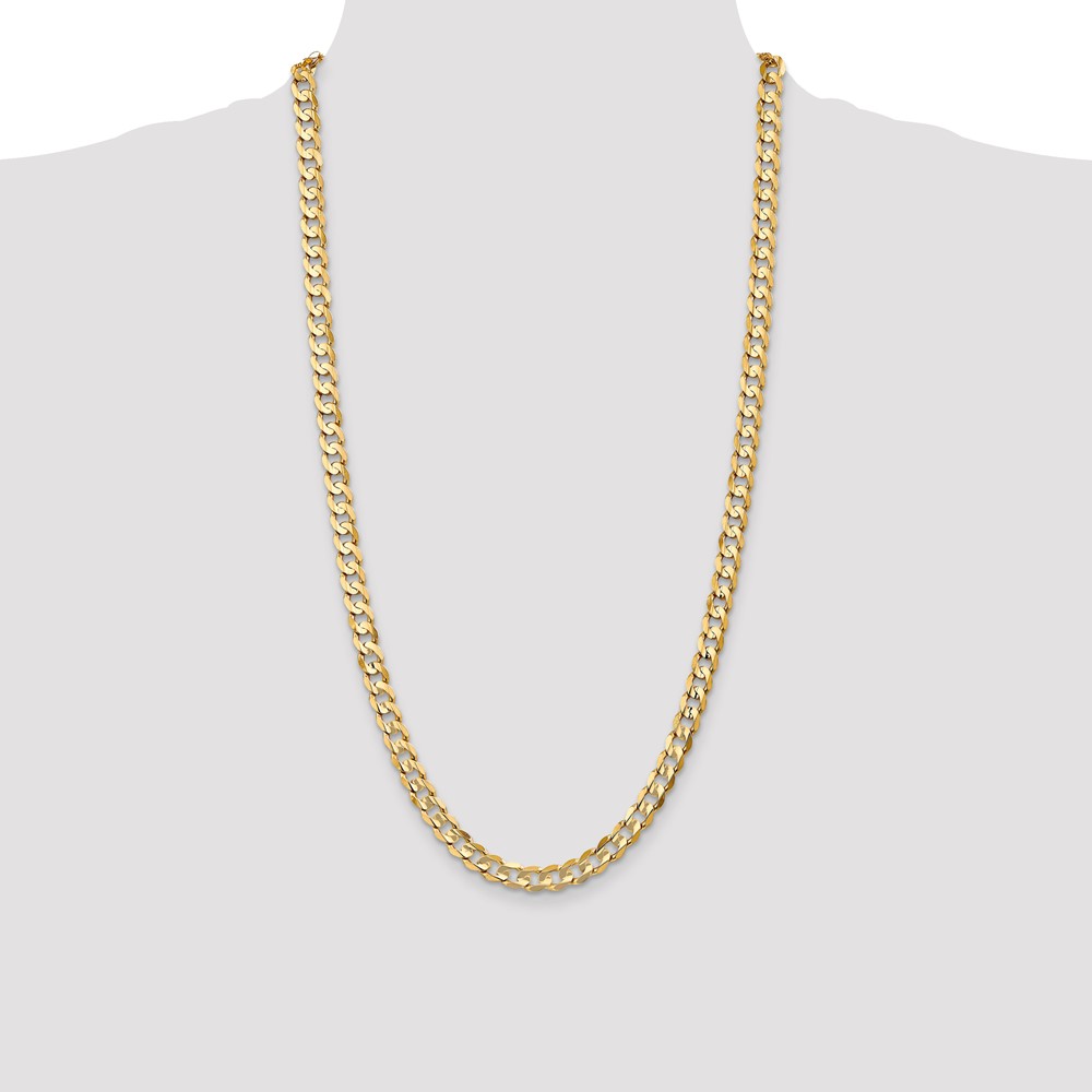 10K 6.75mm Open Concave Curb Chain 10K (10LCR180-28)