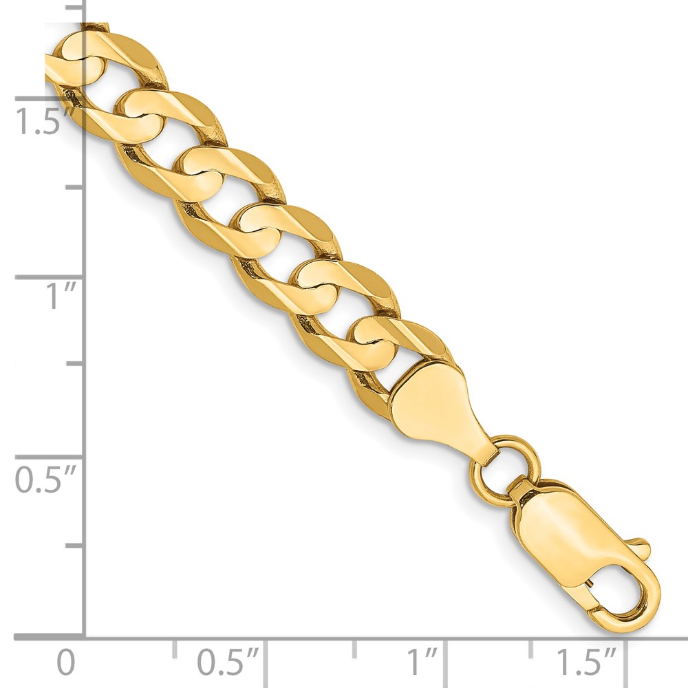 10K 6.75mm Open Concave Curb Chain 10K (10LCR180-7)