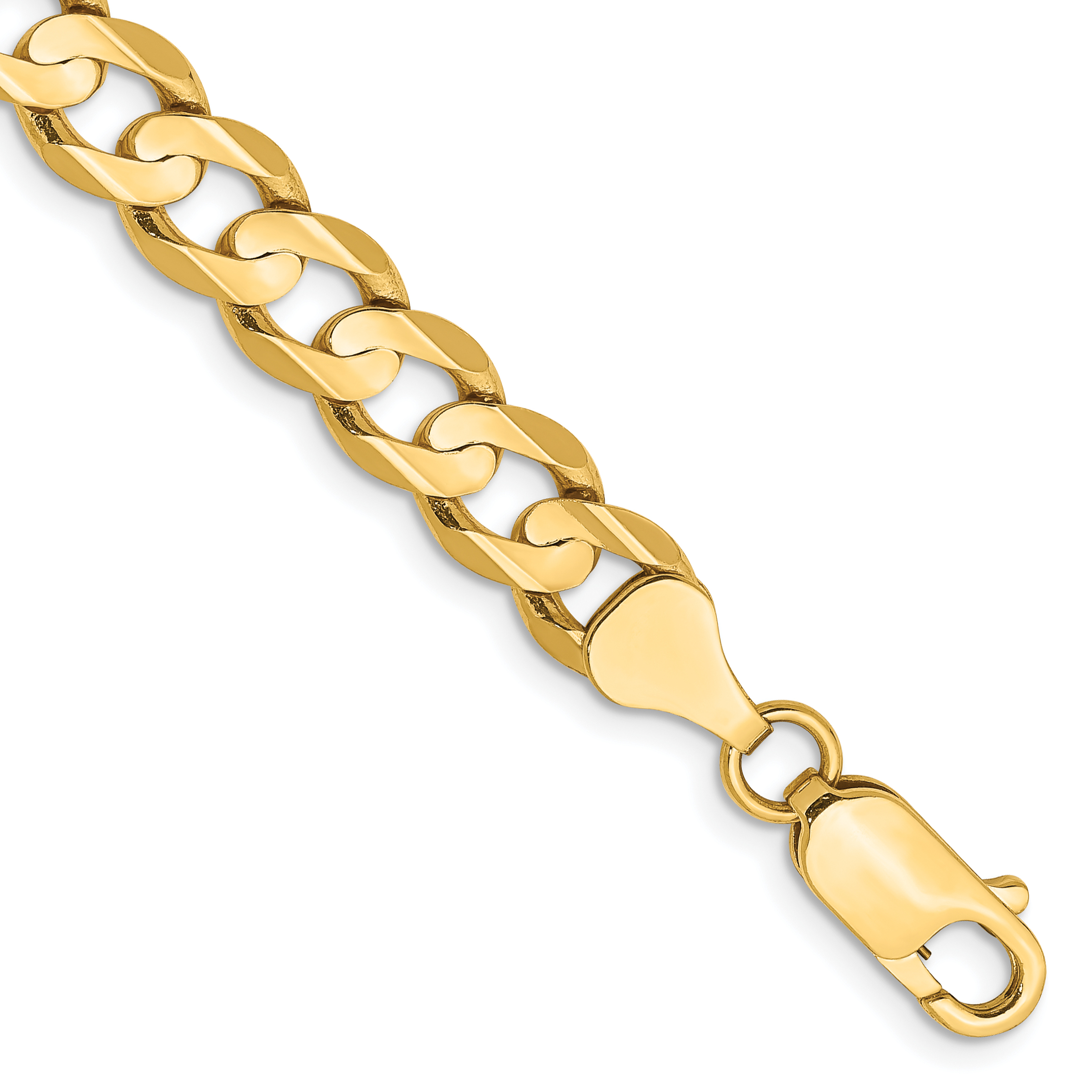 10K 6.75mm Open Concave Curb Chain 10K (10LCR180-7)