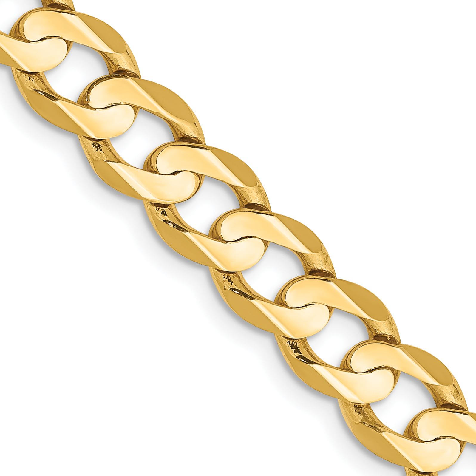 10K 6.75mm Open Concave Curb Chain 10K (10LCR180-20)