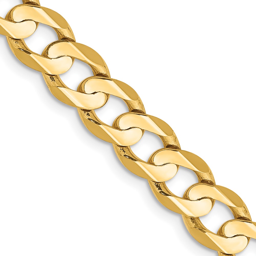 10K 6.75mm Open Concave Curb Chain 10K (10LCR180-20)