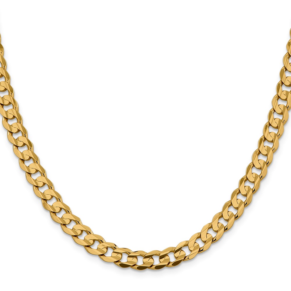10K 7.5mm Open Concave Curb Chain 10K (10LCR200-22)