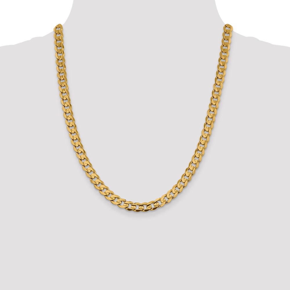 10K 7.5mm Open Concave Curb Chain 10K (10LCR200-22)