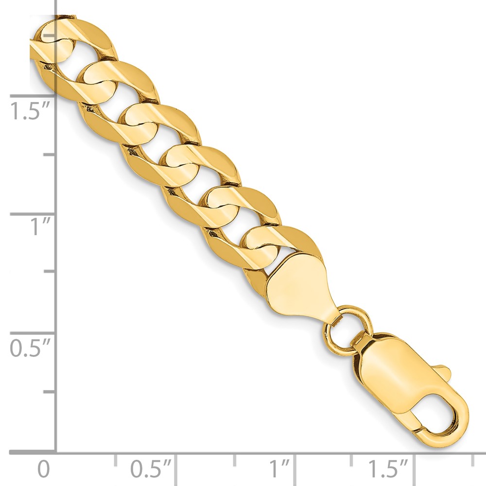 10K 7.5mm Open Concave Curb Chain 10K (10LCR200-7)