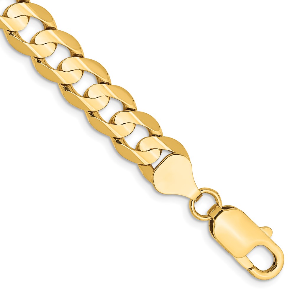 10K 7.5mm Open Concave Curb Chain 10K (10LCR200-7)