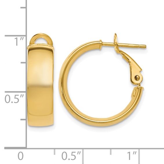 Leslie's 10K 5.8mm Polished Hoop Earrings