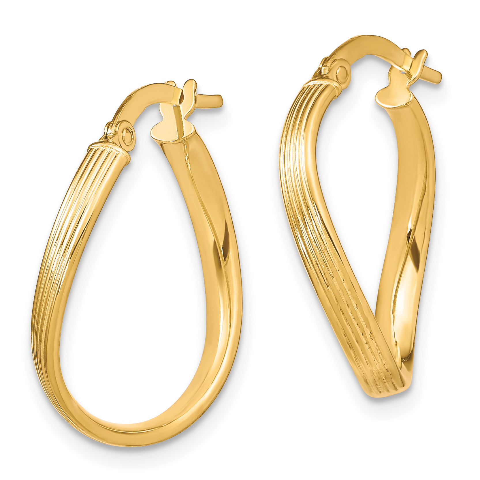 Leslies 10k Yellow Gold Polished Hinged Hoop Earrings 10LE106 for sale ...
