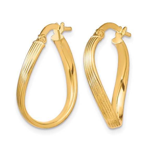 Leslie's 10K Polished Hinged Hoop Earrings