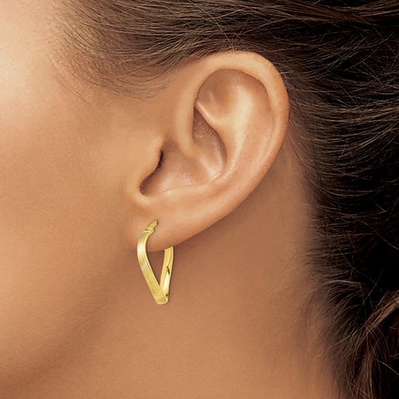 Leslie's 10K Polished Hinged Hoop Earrings