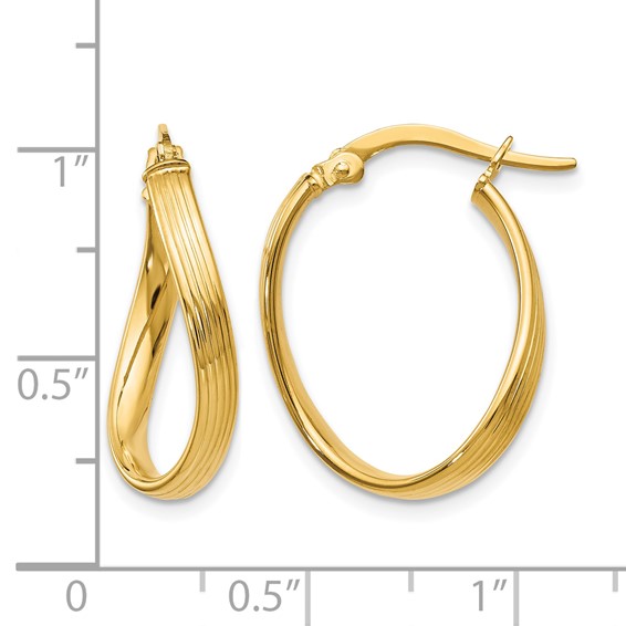 Leslie's 10K Polished Hinged Hoop Earrings