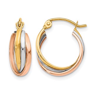 Leslie's Gold Twist Hoop Earrings