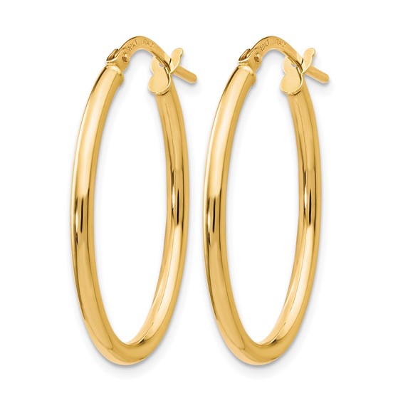 Leslie's Gold Polished Oval Hoop Earrings