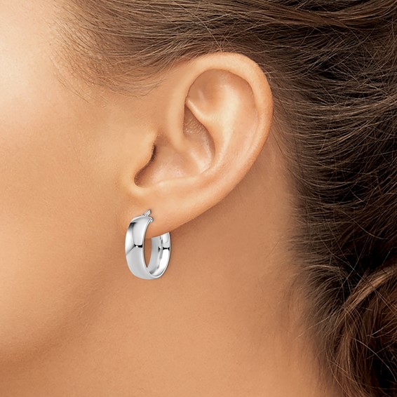 Leslie's Gold 6.00mm Polished Hoop Earrings