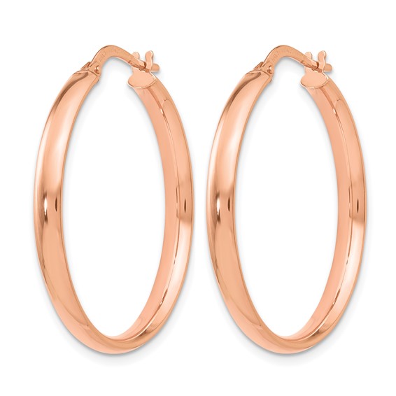 Leslie's 10K Rose Gold Polished Hoop Earrings