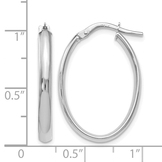 Leslie's Gold Polished Oval Hoop Earrings