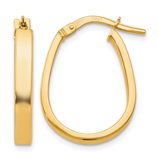 Leslie's 10K Polished U-Shape Hoop Earrings