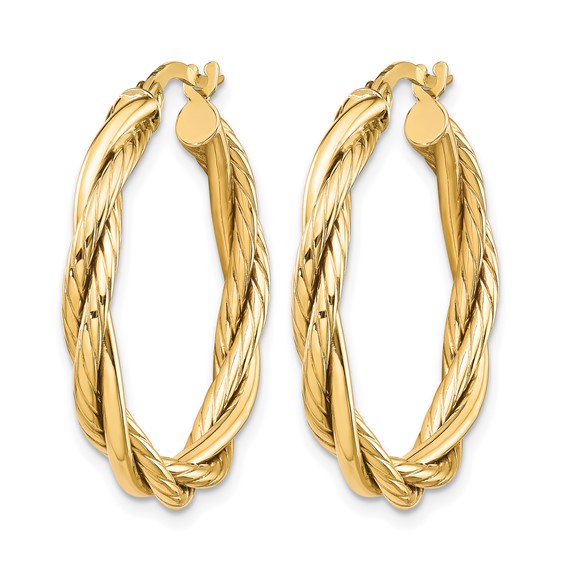 Leslie's 10K Polished Twisted Hoop Earrings