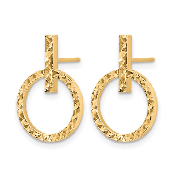 Leslie's 10K Polished D/C Post Dangle Earrings