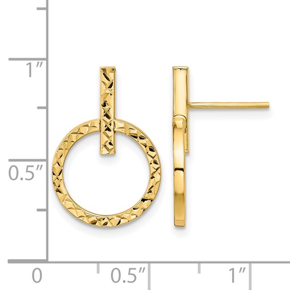 Leslie's 10K Polished D/C Post Dangle Earrings