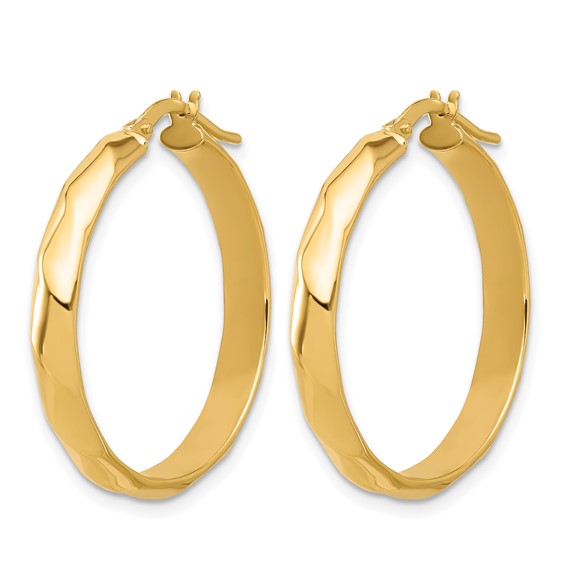 Leslie's 10K Polished Twisted Round Hoop Earrings