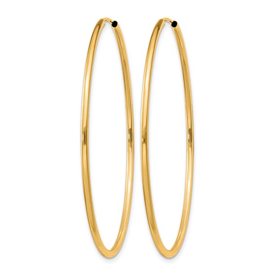 Leslie's 10k 1.5mm Polished Round Endless Hoop Earrings
