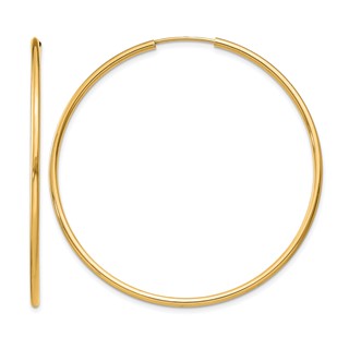 Leslie's 10k 1.5mm Polished Round Endless Hoop Earrings