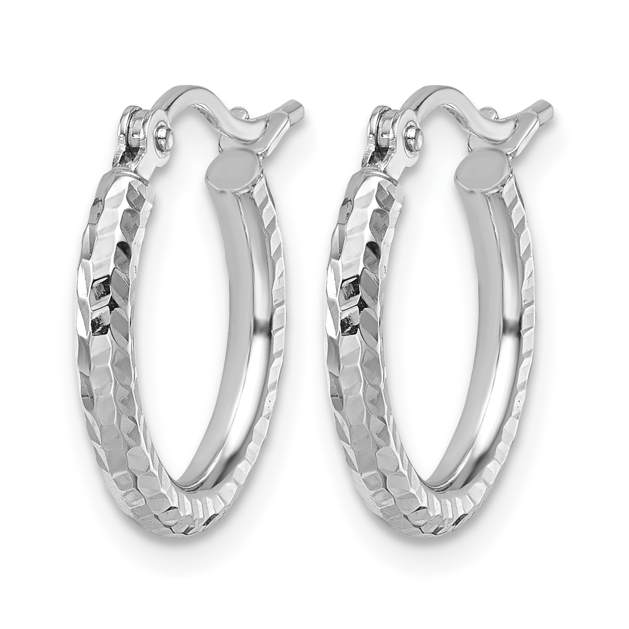 Diamond-Cut Gold Earrings