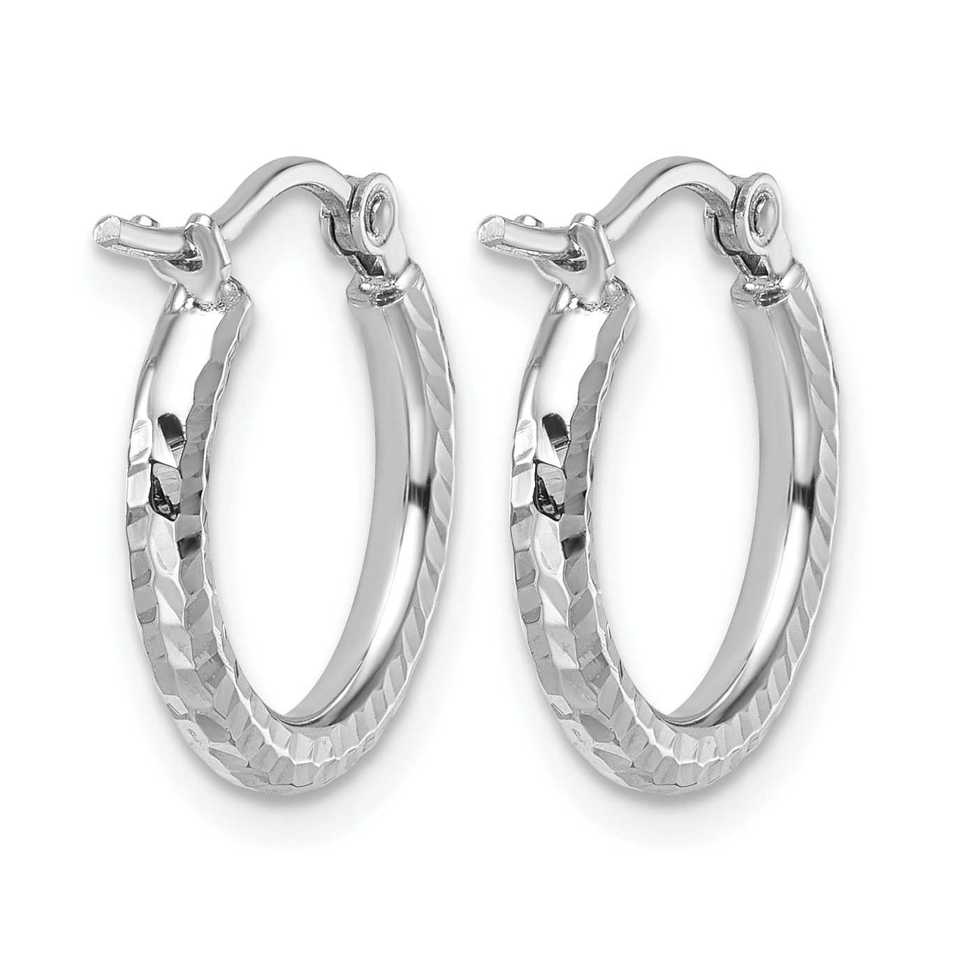Diamond-Cut Gold Earrings