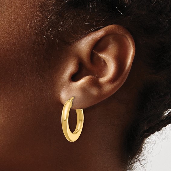 Leslie's 10K Polished Hoop Earrings