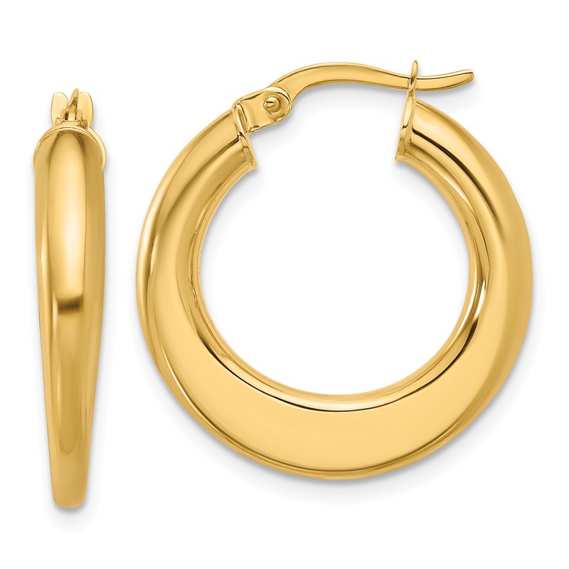 10K Polished Hoop Earrings