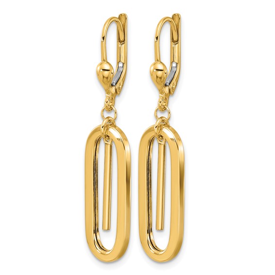 Leslie's 10K Polished Dangle Leverback Earrings