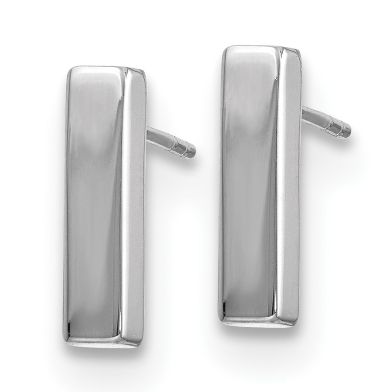 10K White Gold Polished Post Earrings