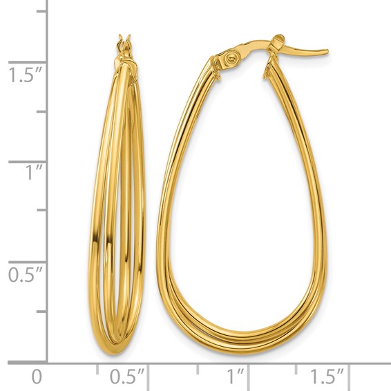 Leslie's Gold Polished Intertwined Hoop Earrings