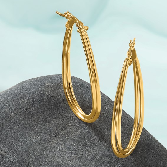 Leslie's Gold Polished Intertwined Hoop Earrings