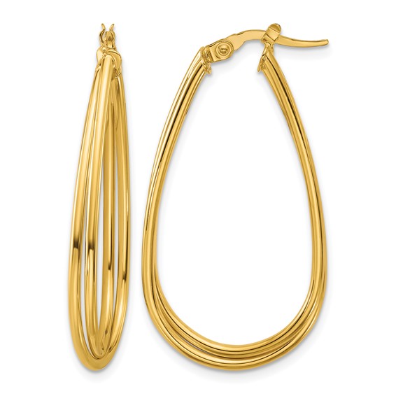 Leslie's Gold Polished Intertwined Hoop Earrings