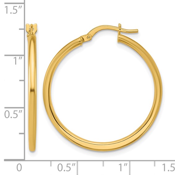 Leslie's Gold 2.00mm Polished Hoop Earrings