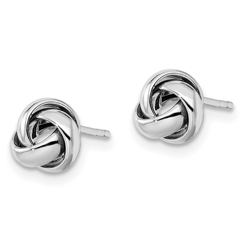 10K White Gold Polished Post Earrings