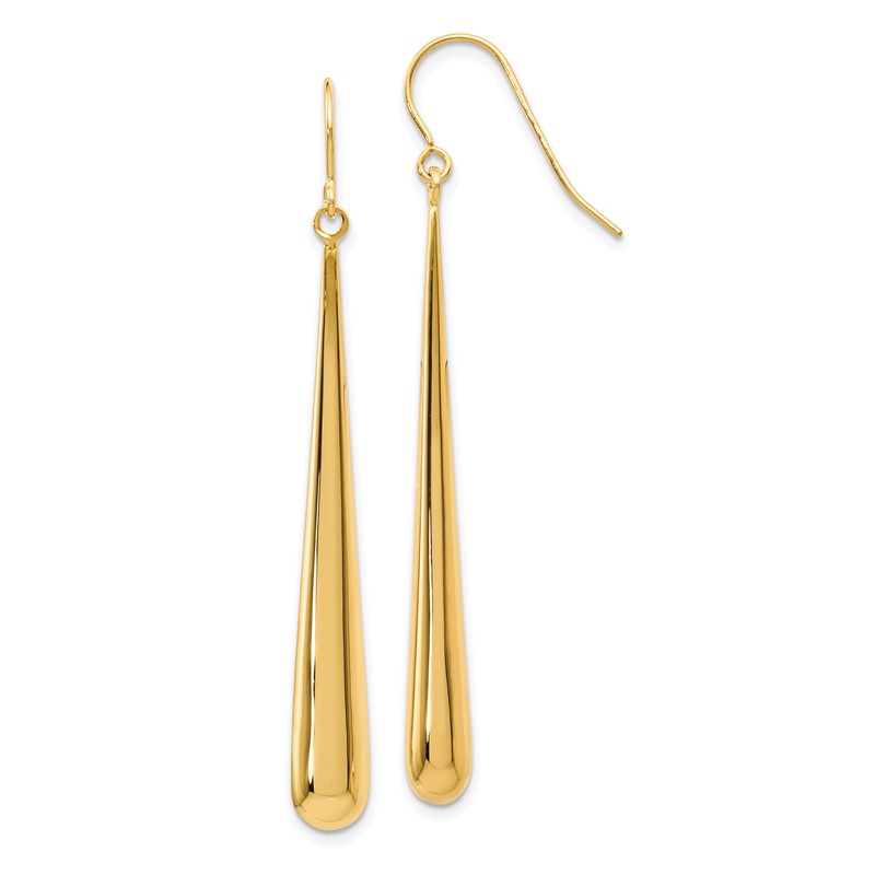 10K Polished Shepherd Hook Earrings
