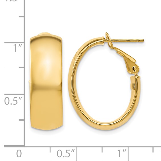 Leslie's 10K Polished Omega Back Hoop Earrings